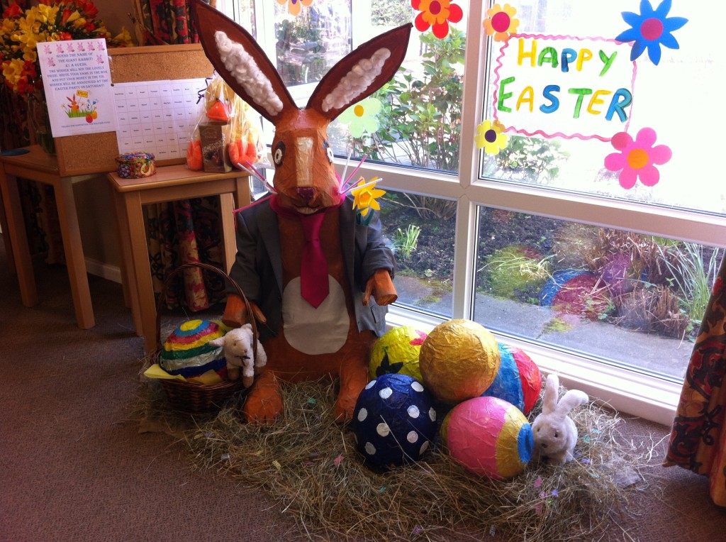 Easter Bunny - finished display at care home.